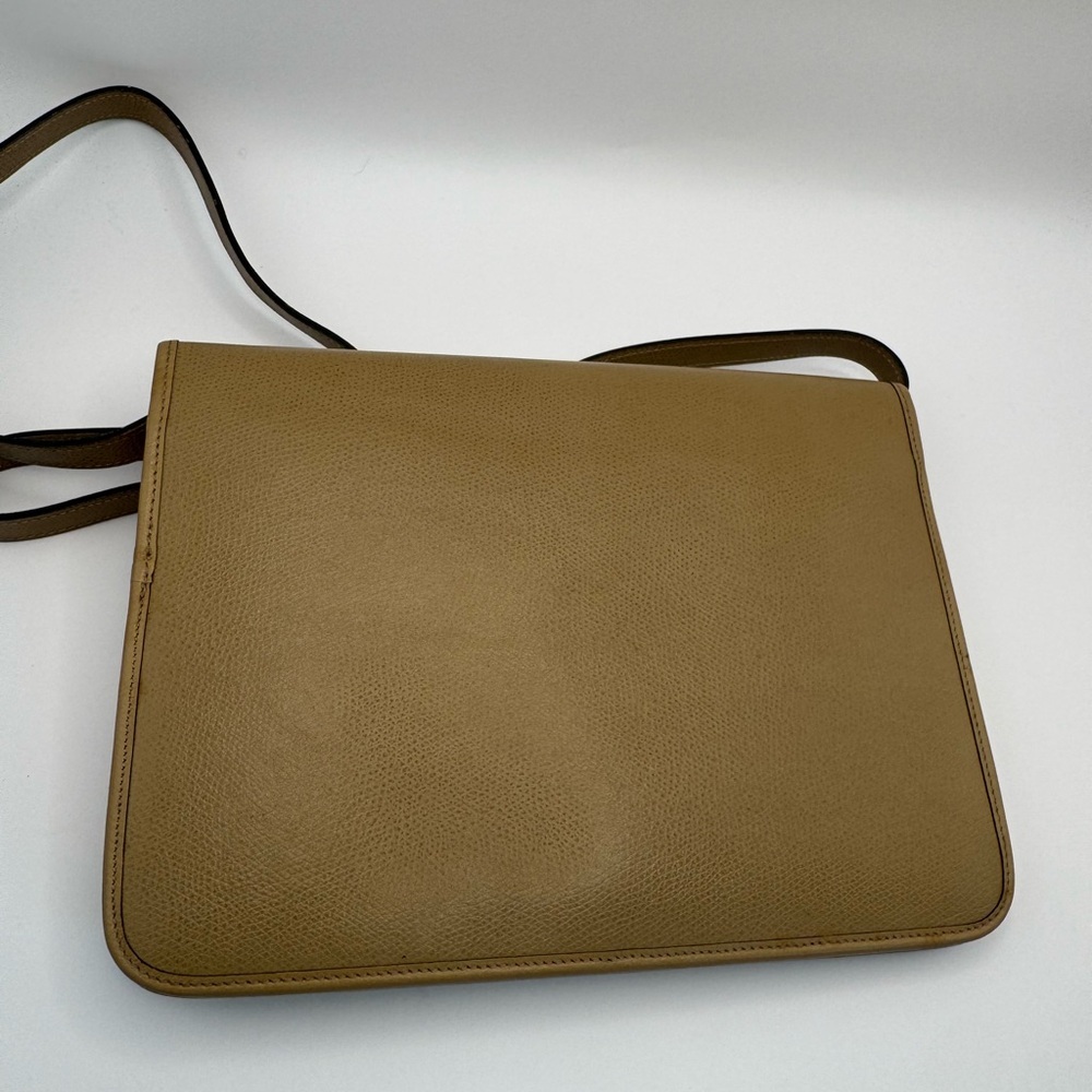 Vintage Christian Dior Crossbody Tan Leather Honeycomb Monogram Messenger - Picture 8 of 12